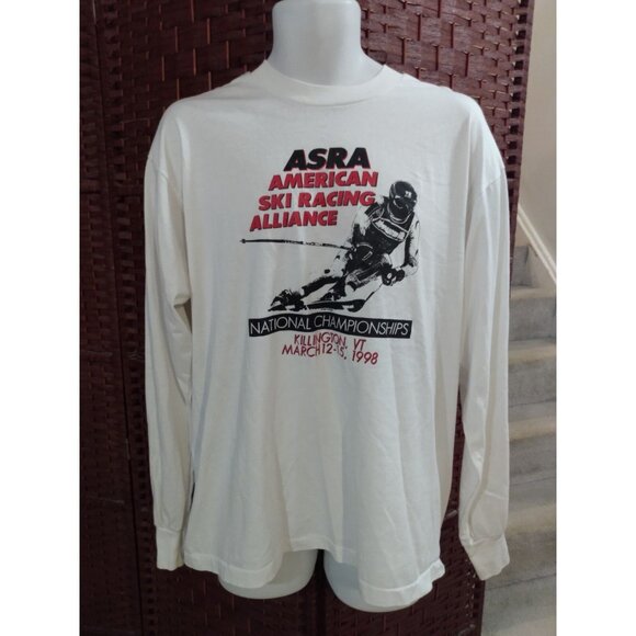Fruit of the Loom Other - Vintage 90s Ski Racing National Championships T Shirt Long Sleeve XL Skiing ASRA